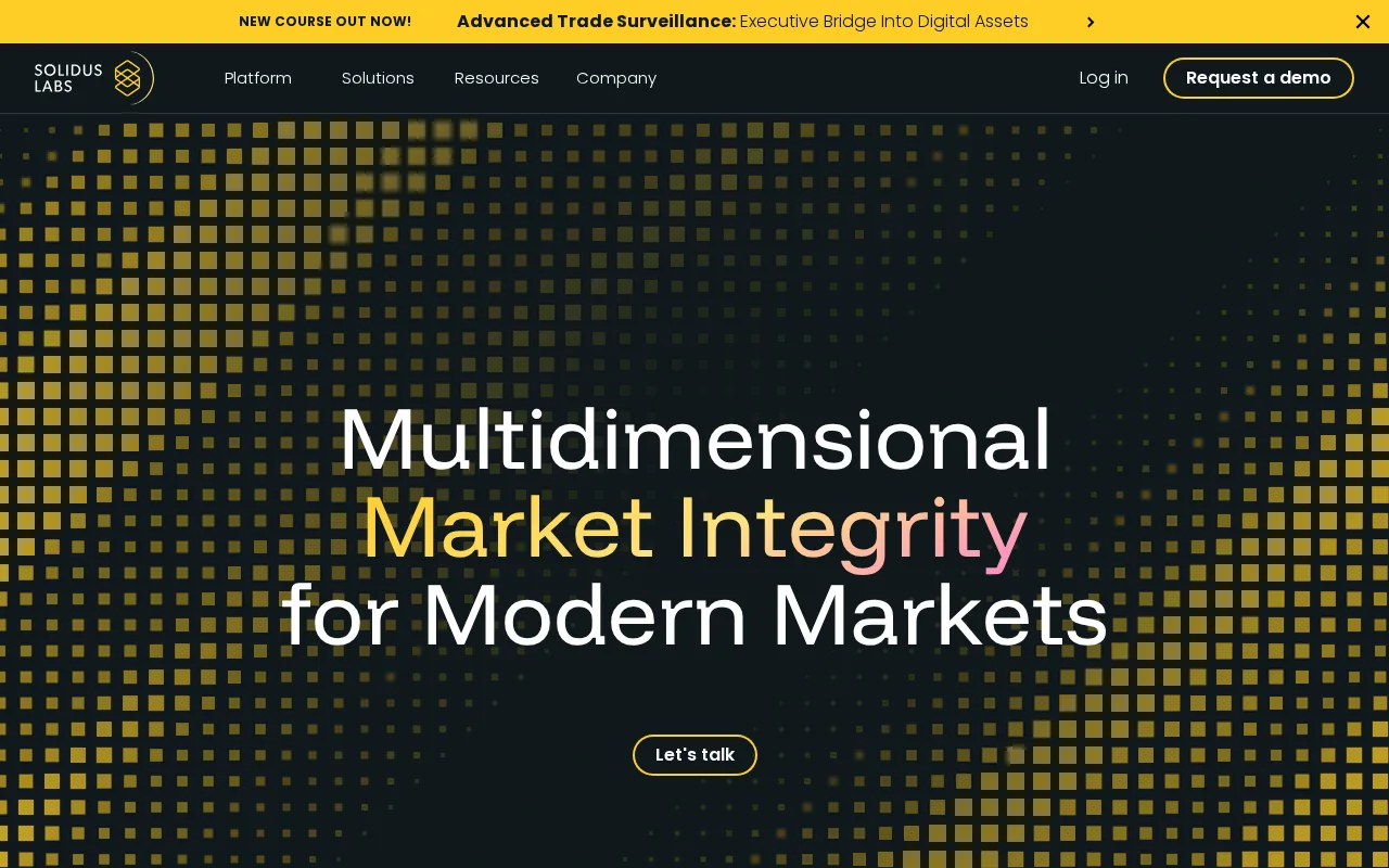 Solidus Labs Market Surveillance — preview