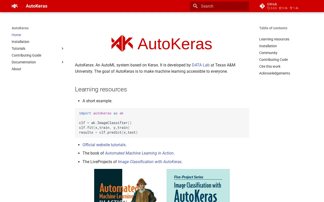 AutoKeras — preview