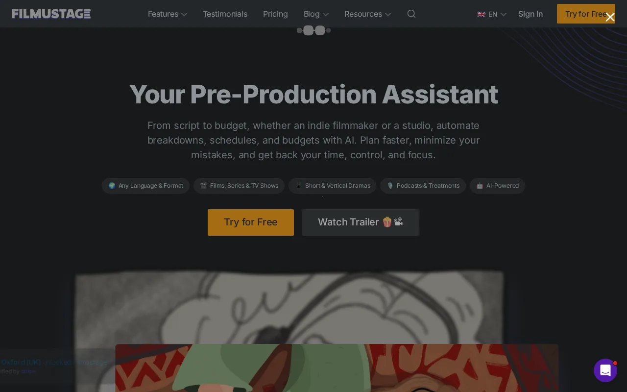 Filmustage — preview