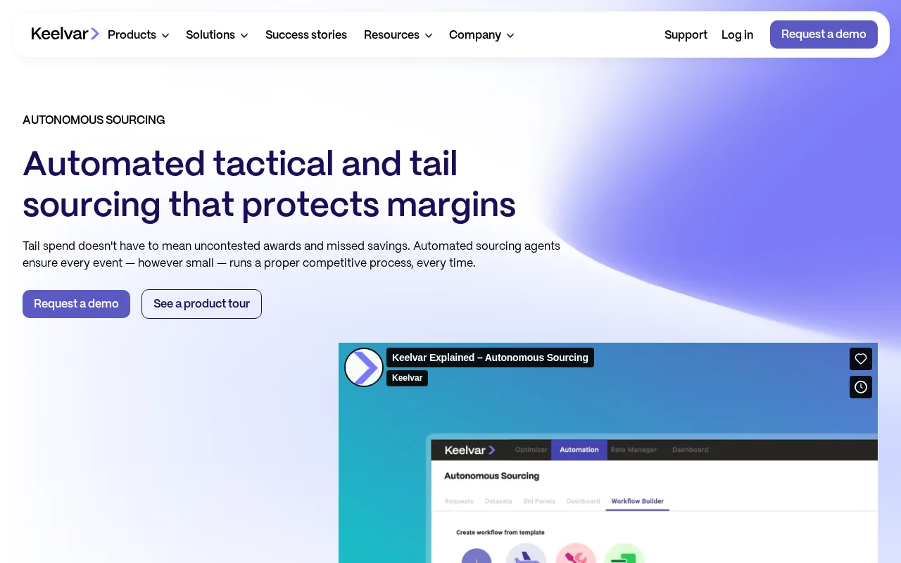 Keelvar Autonomous Sourcing — preview