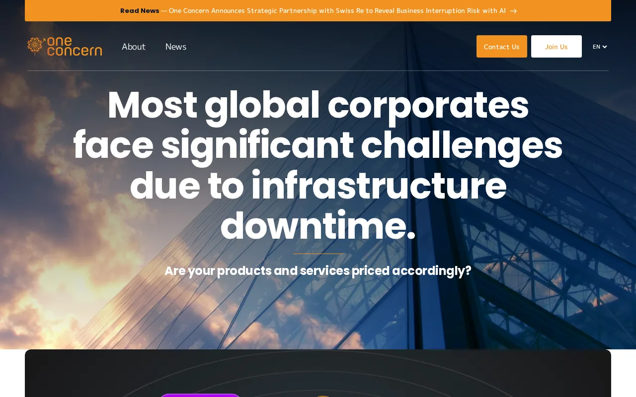One Concern Resilience Intelligence — preview