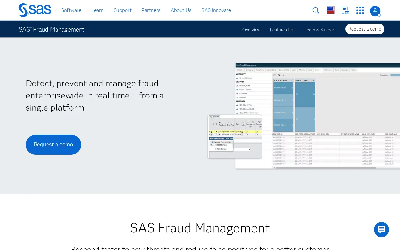 SAS Fraud Management — preview