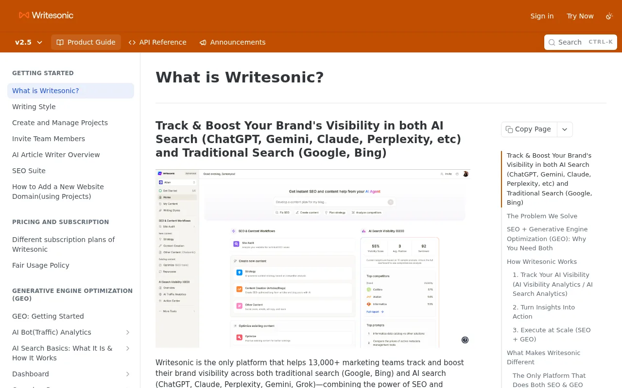 Writesonic for Developers — preview
