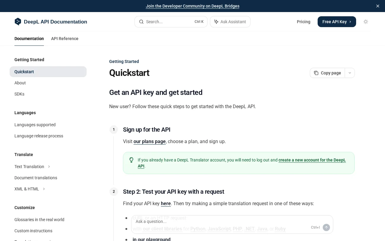 DeepL API — preview