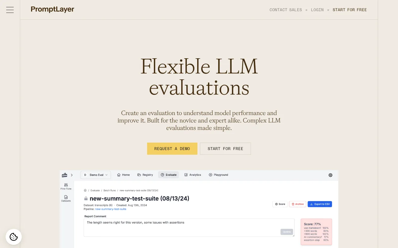 PromptLayer Evaluations — preview