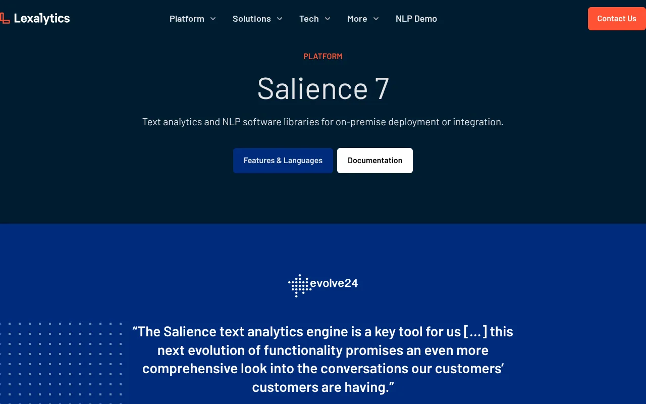 Lexalytics Salience — preview