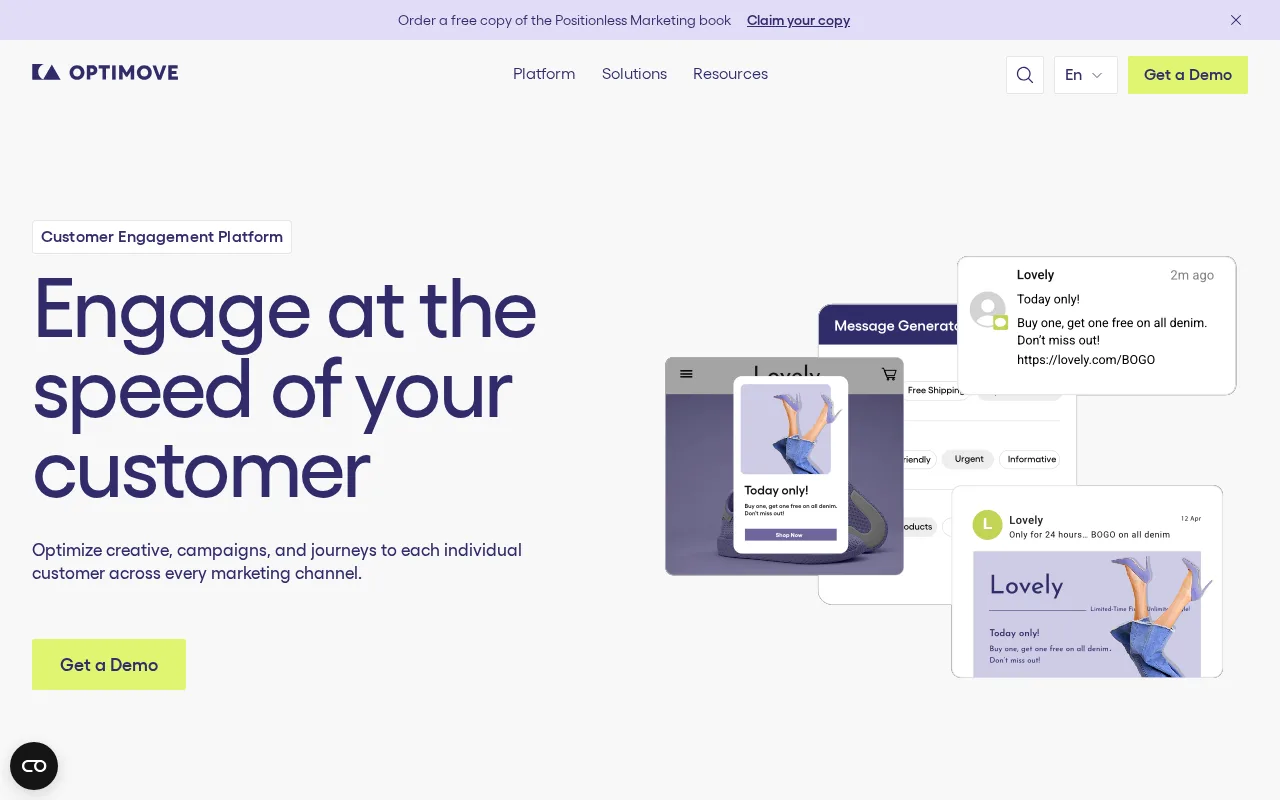 Optimove Predictive Marketing Hub — preview