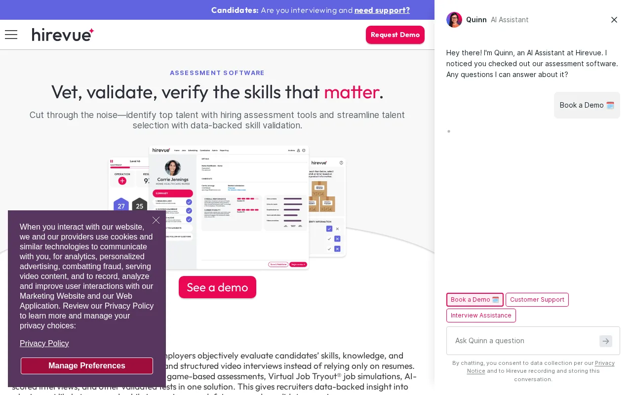 HireVue Assessments — preview