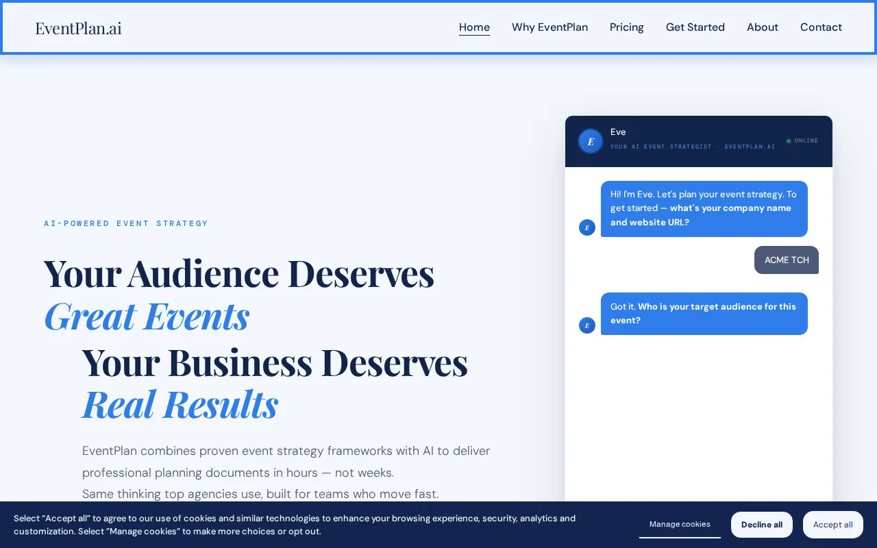 EventPlan AI — preview
