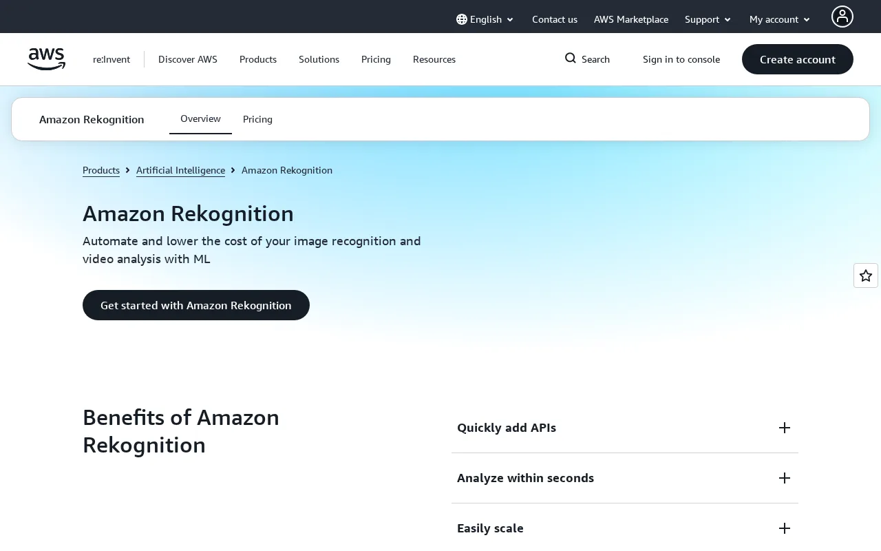 AWS Rekognition — preview